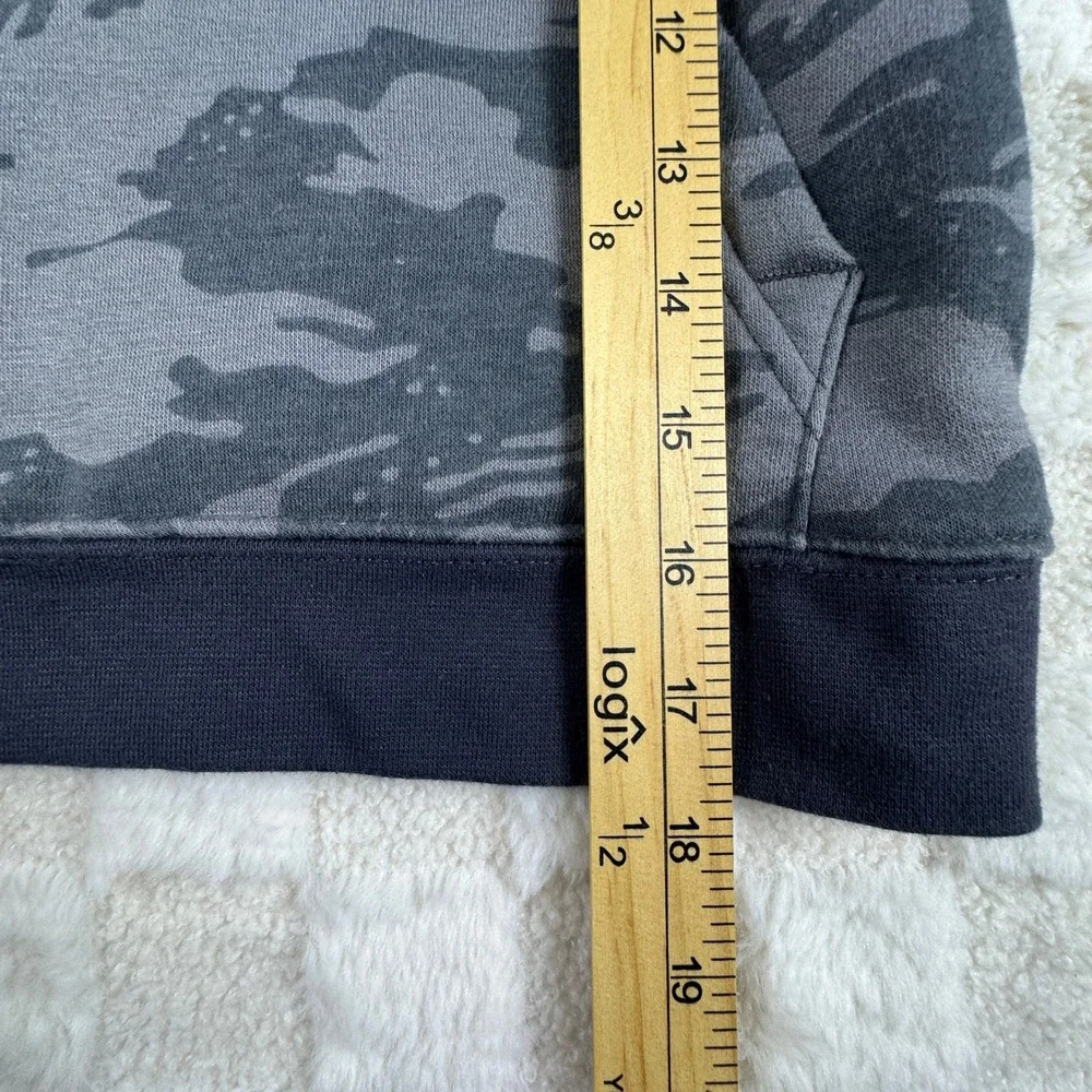 Nike Kids Grey Camo Pullover Hoodie Red Logo Size 5 4-5 Years Sweatshirt